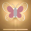 Luminária Borboleta Rosa de Parede