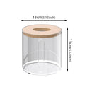Porta Lenços de Papel Transparente com Base de Madeira