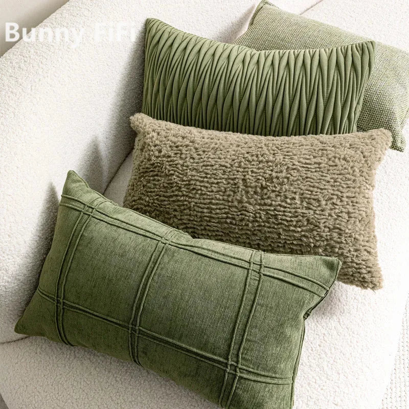 Capa de Almofada Verde Nórdica