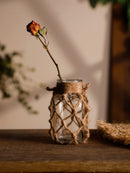 Vaso Suspenso de Vidro com Corda