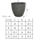 Vaso para Plantas com Acabamento Pedra Fosca