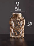Vaso Suspenso de Vidro com Corda