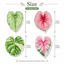 Kit 4 Porta-Copos Folhas Tropicais em Acrílico