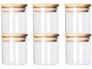 Kit com 6 Potes de Vidro Herméticos