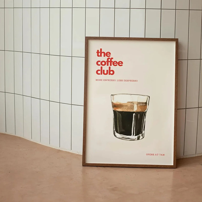 Quadro Decorativo Coffee Club