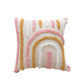 Capa de Almofada Rosa em Algodão com Tassel