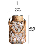 Vaso Suspenso de Vidro com Corda