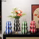 Vaso Decorativo de Cerâmica Listrado