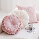 Capa de Almofada Rosa e Branca 45x45 cm