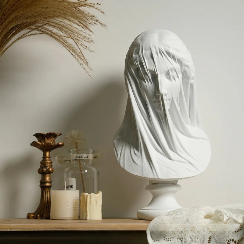 Busto Decorativo Deusa Grega com Véu