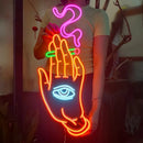 Letreiro Neon Mão e Olho LED USB
