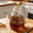 Pote de Mel de Vidro com Tampa e Pegador