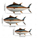 Kit 3 Peixes Decorativos de Parede em Madeira