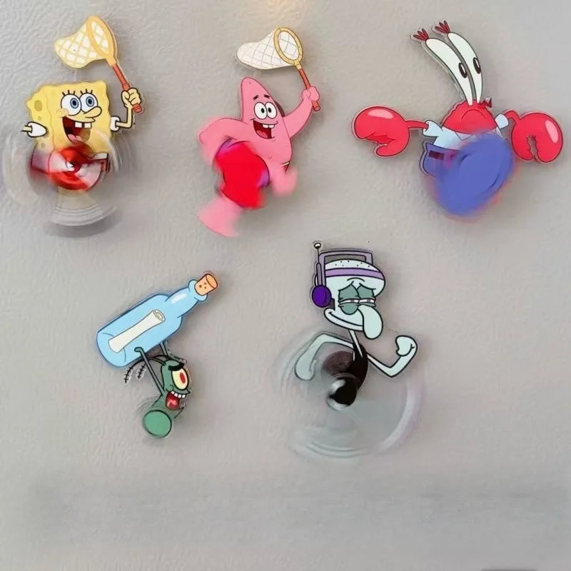 Kit 5 Ímãs de Geladeira Bob Esponja