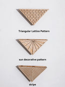 Vaso Triangular de Parede em Madeira