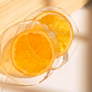 Porta-Copos Laranja em Resina Transparente