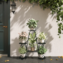 Suporte para Plantas em Metal com Múltiplos Níveis