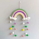 Pendente Arco-Íris com Nuvens e Pompons