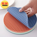 Kit com 4 Descansos de Panela em Silicone