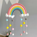 Pendente Arco-Íris com Nuvens e Pompons