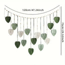Decoração de Parede Boho com Folhas Verdes