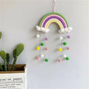 Pendente Arco-Íris com Nuvens e Pompons