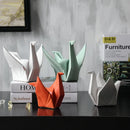 Escultura Pássaro Origami em Cerâmica