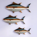 Kit 3 Peixes Decorativos de Parede em Madeira