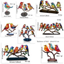 Escultura Decorativa Pássaros Coloridos