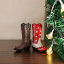Escultura Bota Cowboy em Resina