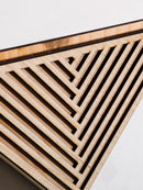 Vaso Triangular de Parede em Madeira