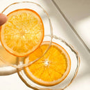 Porta-Copos Laranja em Resina Transparente