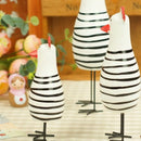 Kit 3 Galinhas Decorativas em Madeira Pintada