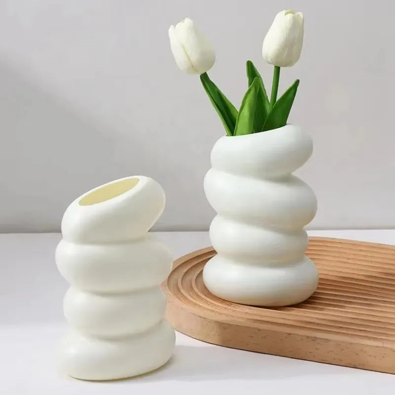 Vaso Decorativo Espiral Branco
