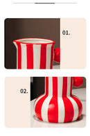 Vaso Decorativo de Cerâmica Listrado
