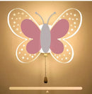 Luminária Borboleta Rosa de Parede