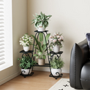 Suporte para Plantas em Metal com Múltiplos Níveis
