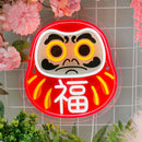 Placa Neon LED Daruma Japonês