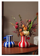 Vaso Decorativo de Cerâmica Listrado
