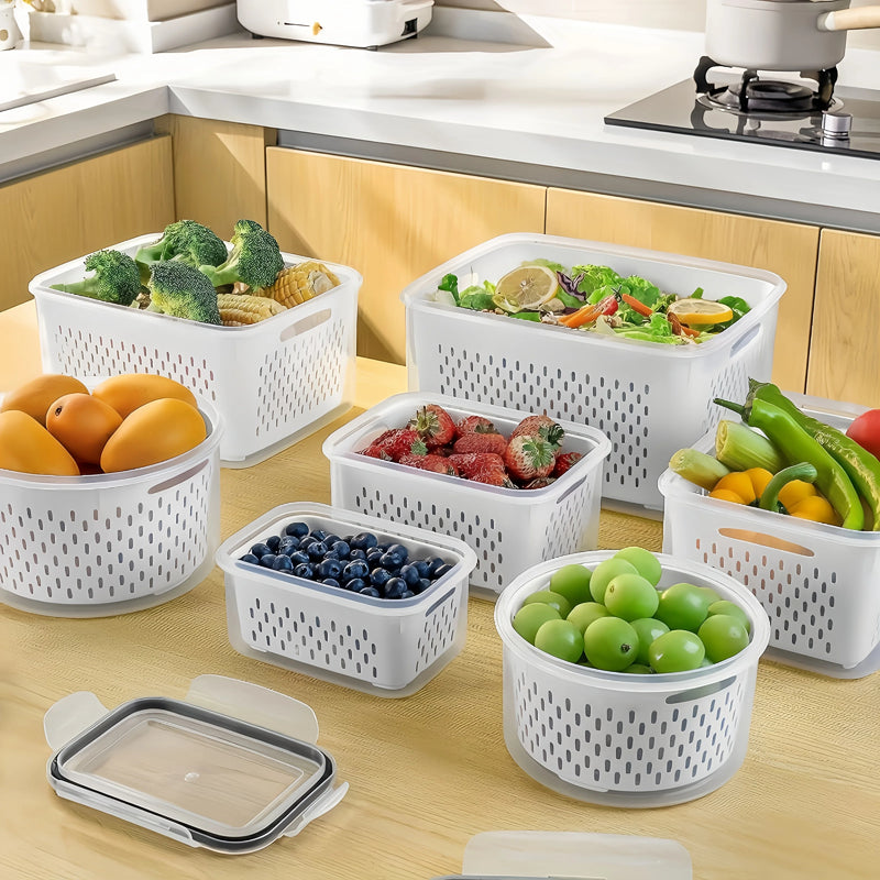 Kit Potes Organizadores para Geladeira