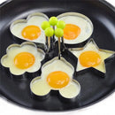 Kit com 5 Moldes para Ovos e Panquecas em Aço Inoxidável