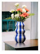 Vaso Decorativo de Cerâmica Listrado