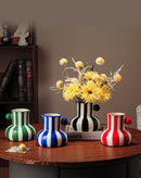 Vaso Decorativo de Cerâmica Listrado