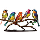 Escultura Decorativa Pássaros Coloridos