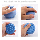 Escova Massageadora de Silicone para Couro Cabeludo