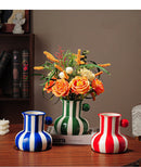 Vaso Decorativo de Cerâmica Listrado