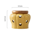 Pote de Cerâmica Abóbora com Tampa de Bambu