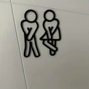 Placa Decorativa para Banheiro Masculino e Feminino