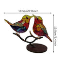 Escultura Decorativa Pássaros Coloridos