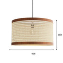 Lustre Pendente Ravena em Madeira e Rattan